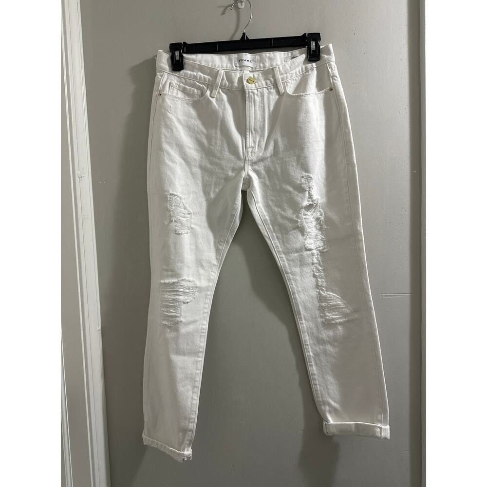 Frame le garcon‎ Mid Rise straight distress jean size 27 NEW